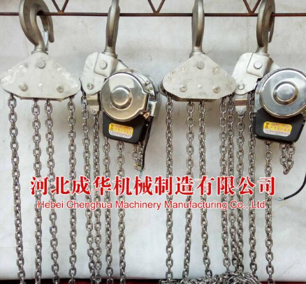 食品厂车间使用不锈钢环链电动葫芦吊运原料（不锈钢环链电动葫芦的特点）